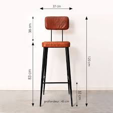 Tabouret De Bar Industriel Marron Et Metal Noir Tabouret De Bar Tabouret De Bar Industriel Tabouret
