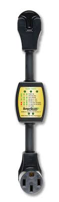 Plugs into a 30 amp receptacle. 44280 Southwire 30a Portable Surge Protector