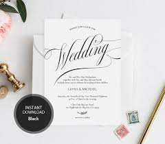 Instant Download Pdf Template 5x7 Invitation Wedding Invitation Stationery Calligraphic Wedding Invites Wedding Printable Digital Dp210 23 By Dreamprintable On