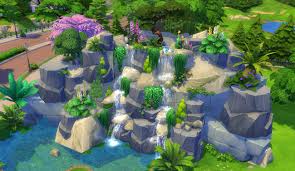 Mod The Sims Nightingale Waterfall No Cc Sims 4 Sims House Sims 4 Build