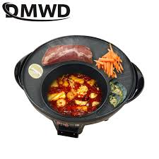 Set out bowls of shredded cheese, diced avocado, cilantro, jalapeños, and sour cream so everyone can choose their own chili adventure. Dmwd Multifunctional Electric Bbq Grill Non Stick Plate Barbecue Pan Hot Pot Dinner Party Skillet Barbecue Iron Fondue Roaster Multicookers Aliexpress