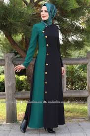 Yandan Dugmeli Elbise Ferace 5019 Ay342 Zumrut Model Baju Wanita Model Pakaian Wanita Gaya Model Pakaian