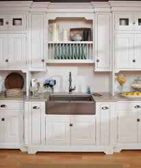 These Sugary White Cottage Styled Cabinets With Inset Doors Are Accented With A Savory Mix Of Kitchen Cabinets Home Depot Home Kitchens Cottage Kitchen Decor