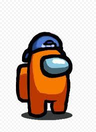 Hd Orange Among Us Character With Backwards Baseball Cap Png Citypng Baseball Cap Character Baseball