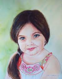 Portrait of young professional model Bryn by artist