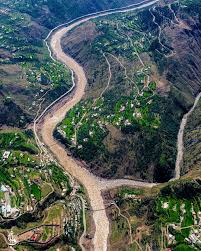 Aerial View Of River Jhelum Muzaffarabad Kohala Road Can Also Be Seen Running Along The River Pakistan By The Dragon Flyer Aerial View Aerial River