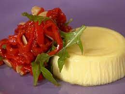 Parmigiano Sformato With Piquillo Peppers And Almonds Recipe Food Network Foodnetwork Com Served With P Food Network Recipes Stuffed Peppers Almond Recipes