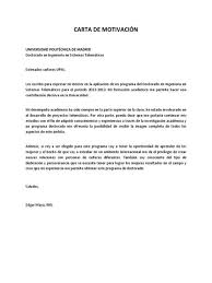 Carta De Motivacion Cartas De Motivacion Carta De Motivacion Laboral Carta De Presentacion Laboral