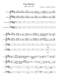 Download classical music, hymns, fiddle tunes, and more in pdf format. Pop Medley Sheet Music For Violin Cello Contrabass Mixed Quartet Musescore Com