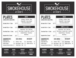 The restaurant has a sanitation score of 99.5 that i saw displayed in the window. Smokehouse At Steve S Menu In Graham North Carolina Usa