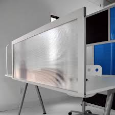 4 Desk Privacy Screen With Translucent Panel Desk Dividers Desk Partitions Office Renovation