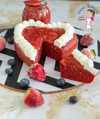 This red velvet cake is one of the most mesmerizing cakes around. Strawberry Red Velvet Cake Veena Azmanov