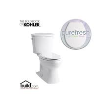 Check spelling or type a new query. Kohler Purefresh K 3754 White Kelston 1 6 Gpf Elongated Two Piece Comfort Height Toilet With Purefresh Technology Seat And Tank Included Faucet Com
