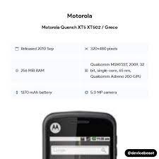 Motorola Quench XT5 XT502 / Greco Image ...