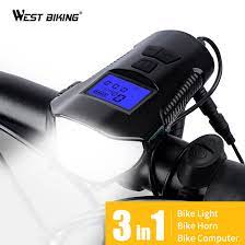 Free delivery and returns on ebay plus items for plus members. West Biking Multifunctional Bicycle Light Usb Rechargeable Bike Computer With Electric Horn Bell Handlebar Cycling Headlight Bicycle Light Aliexpress