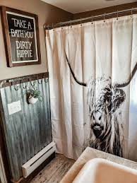 Westernbathroom Bathroomsign Cow Bohobathroom Highlander Dirtyhippie Our Western B Western Bathrooms Western Bathroom Decor Country House Decor