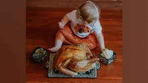 How to do a cute baby photo shoot? Festive Babies Celebrate Their 1st Thanksgiving With Turkey Smash Photo Shoots Abc News
