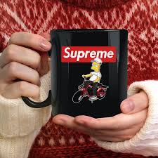Bart Simpson Supreme Black Mug Unicornaz Fortnite Sport Trending Apparel Similar with bart simpson png. bart simpson supreme black mug