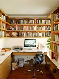 The Mini Library Office From New Apartment Therapy Book The Big Book Of Small Cool Spaces Apartm Small Home Libraries Home Library Design Home Office Design