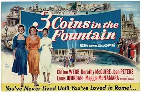 Lot - Three Coins In The Fountain. Starring Clifton Webb. Small promotional Poster from The Film Weekly (1954)