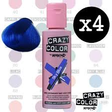 Crazy Color Sky Blue No59 100ml Box Of 4 Semi Permanent Colour Hair Dye For More Information Visit Imag Semi Permanent Hair Dye Dyed Hair Hair Color Cream