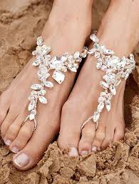 Womens Beach Wedding Shoes Wedding Sandals Foot Jewelry