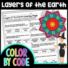 Layers of the earth definition worksheet (with images. Layers Of The Earth Color By Number Science Color By Number Tpt