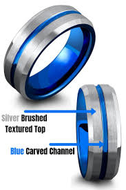 Mens Unique Wedding Rings Blue Tungsten Rings Wedding Rings Unique Mens Wedding Rings Unique Titanium Rings For Men