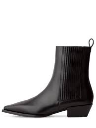 Aeyde 40mm Belinda Leather Ankle Boots Black Luisaviaroma