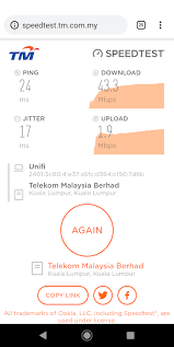 It is showing exact speed on tm speed test it is correct or not? Unifi Mobile Speed Test Get Yours Unifi Negeri Melaka Facebook