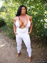 Porn image of bodybuilder asian woman gigantic boobs muscular photo 60  angry created by AI