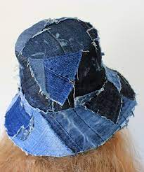 Fryed Denim Bucket Hat Ripped Fashion Zinanatko Design Check On Etsy Denim Jewelry Denim Hat Denim Bag