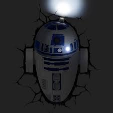 Free shipping for many products! 3d Deco Star Wars R2 D2 Wall Light With Remote And Timer Leuchten Fur Kinder Wandlichter