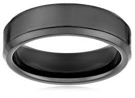 Men S Plain Ceramic 7mm Comfort Fit Plain Wedding Band High Polished With Beveled Edges Am Plain Wedding Band Inexpensive Wedding Bands Wedding Ring Pictures