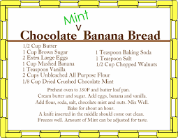 Chocolate Mint Banana Bread Recipe Mint Chocolate Chocolate Mint Plant Mint Recipes