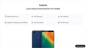 Lenovo K5 Note 2018 Dual SIM TD-LTE CN ...
