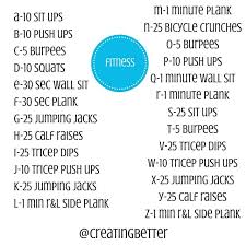 Alphabet Workout Creating A Better Tomorrow Alphabet Workout Spell Your Name Workout Spell Your Name