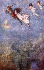 Peter Pan Artist Flora White A Brothers Grimm Fairytale Peter Pan Vintage Wall Art Illustration