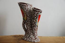 Reserved French Style Vallauris Double Headed Volcanique Vase Vallauris Etsy Etsy Vintage