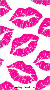 Kiss pink wallpaper iphone is the best hd iphone wallpaper image in 2021. Wallpaper Neon Pink Lips Kisses Pattern By Audrey Chenal Audrey Kisses Wallpaper Neat