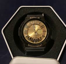 Black & gold light color: Casio Baby G 5288 Bga 160 Black Gold Watch Ladies Analog Digital Neon Watchcharts