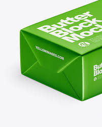 The best package mockup you can use to showcase your food branding package design projects. Metallic Butter Block Mockup In Packaging Mockups On Yellow Images Object Mockups