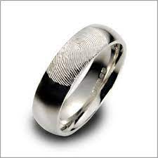 How Unique Get Your Finger Print On Your Husbands Ring Fingerprint Ring Fingerprint Wedding Bands Mens Wedding Rings