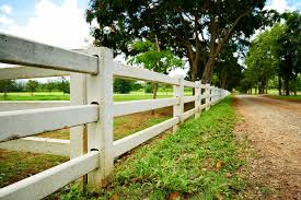 Split rail fence is available in locust or pressure treated lumber. Home
