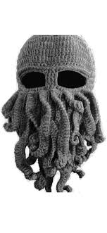 Below the thunders of the upper deep; Tentacle Octopus Cthulhu Knit Beanie Hat Fisher Cap Wind Ski Mask One Size Blue At Amazon Men S Clothing Store