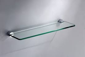 Two Small Bathroom Glass Shelves In 2020 Glass Shelves In Bathroom Glass Shelves Glass Shelf Brackets