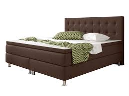 Zwei nachttische von finke in weiß mit verkaufe ein boxspringbett von femira 1m x 2m mit braunem bezug bezogen und ein topper. Paket Boxspringbett Koln 180x200 Webstoff Braun Ceres Webshop