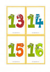 Number Flashcards Number Flashcards Printable 1 10 1 20