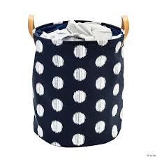 It's built with a steel frame that's wrapped in bamboo in a natural ivory finish for a breezy look. Honey Can Do Canvas Scribble Hamper Oriental Trading