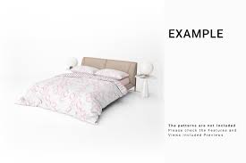 Bed Linen Mockup Set Linen Bedding Bed Mockup